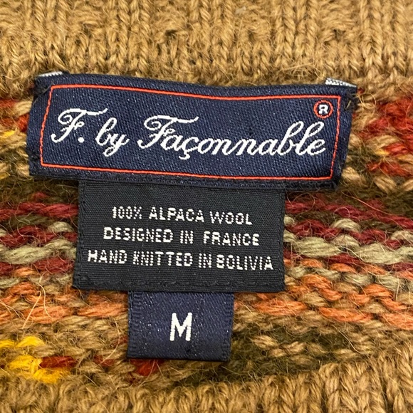 F. by Faconnable Alpaca wool pullover Sweater size M Unisex - Picture 2 of 7
